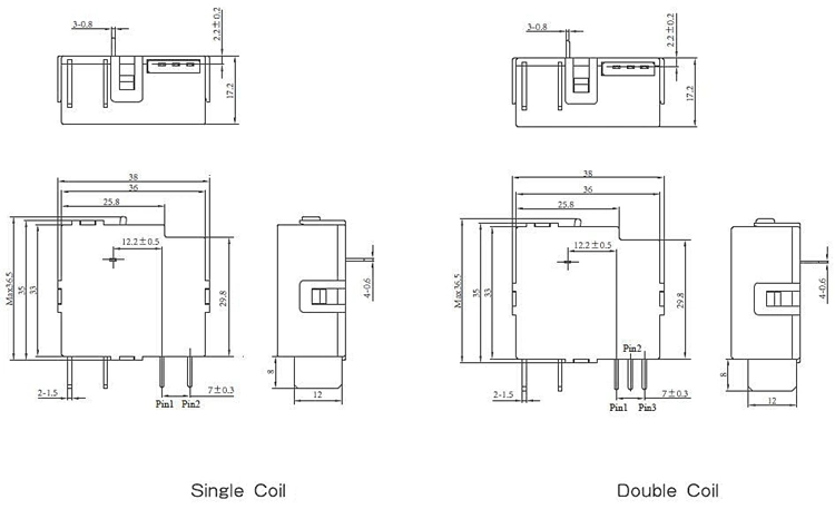 Optional Blowout Magnet AC/DC Coils 10A Mechanical Latching Relay